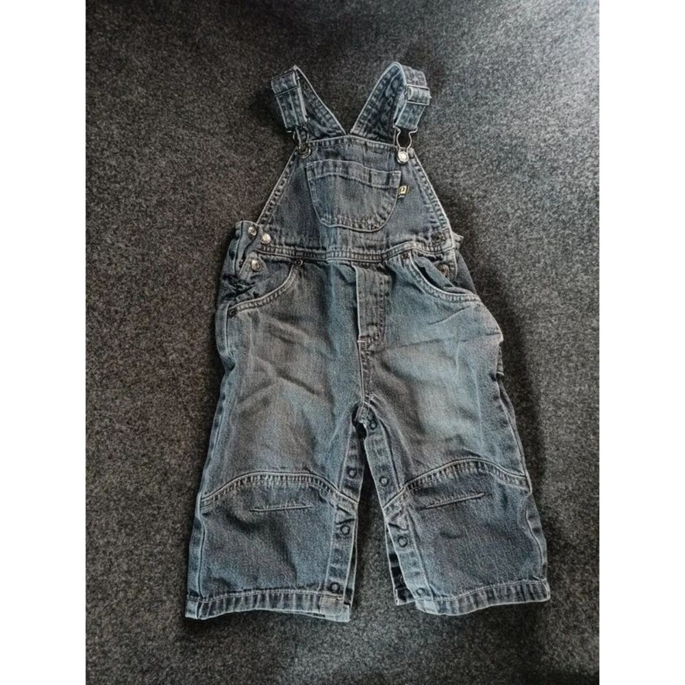 The Children's Place Baby Denim Overalls with Snap Legs